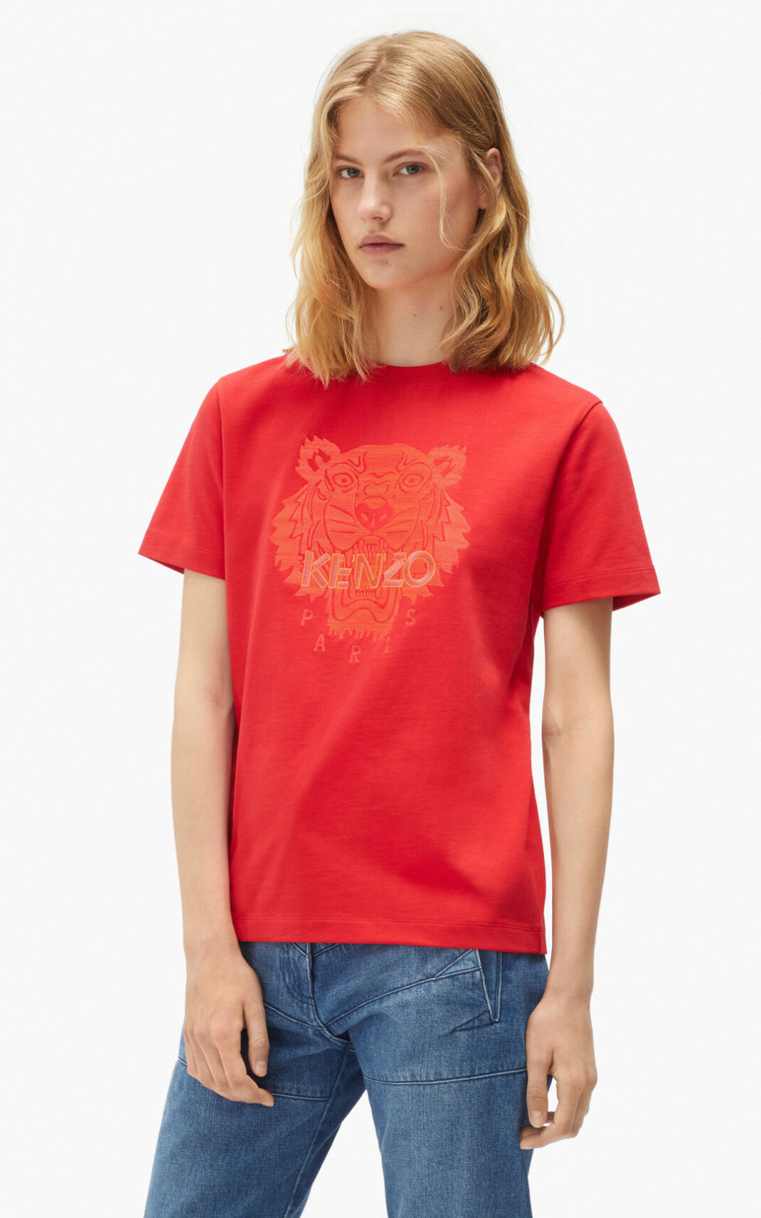 Camiseta Kenzo Loose Tiger Feminino - Vermelhas | 895THYKPE